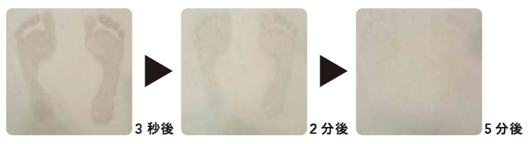 吸水・乾き経過具合