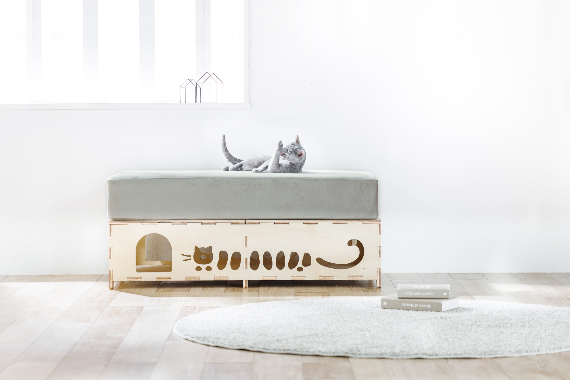 ねこのトンネルベンチ M（シナ） | CAINZ DIY MARKET | オーダー家具