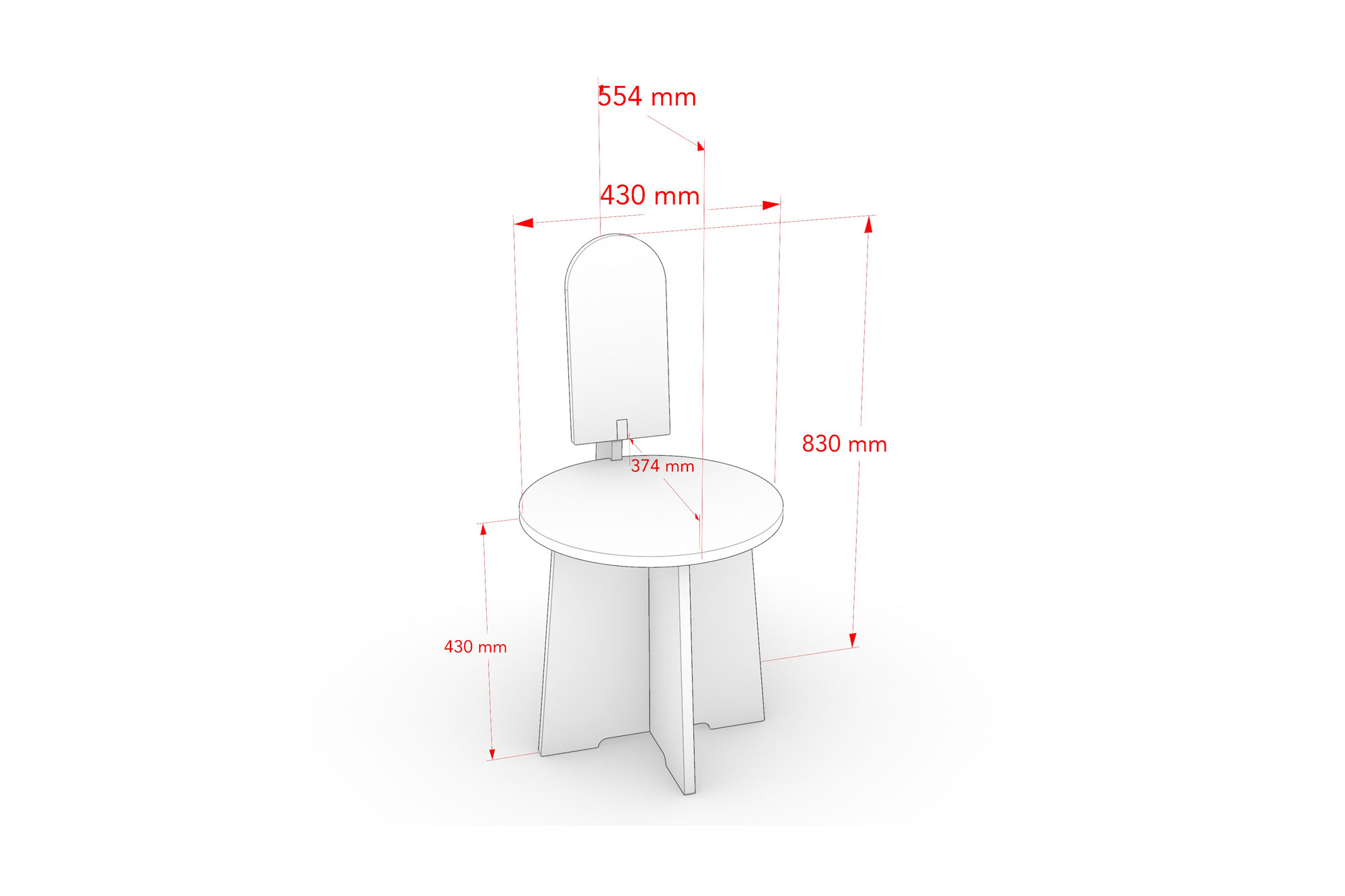 5° CHAIR Rと直線の椅子 | CAINZ DIY MARKET | オーダー家具 5° CHAIR Rと直線の椅子 | CAINZ DIY MARKET | オーダー家具