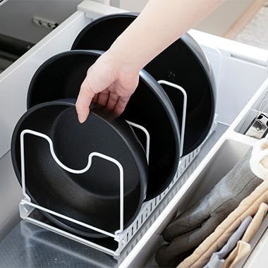 取っ手が外せる食洗機で洗えるフライパン 5点セット 使用イメージ 4