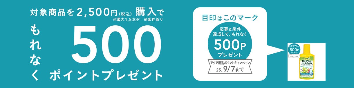 アクア用品ポイントバックキャンペーン