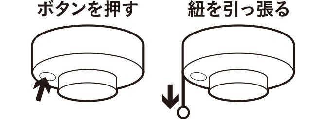 ボタン押すもしくは紐を引っ張る