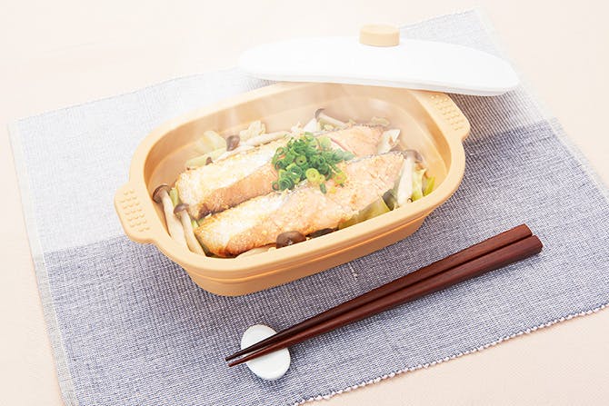 レンジで楽チン シリコーンスチーマー丸型 イメージ