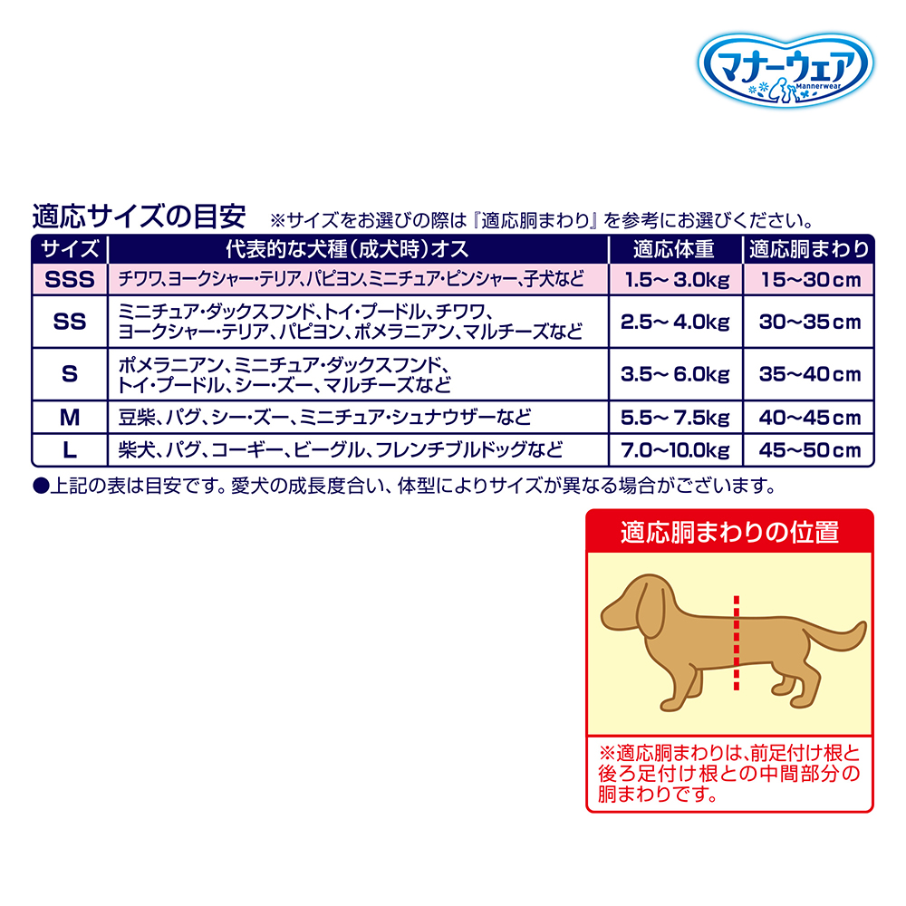 マナーウェア 長時間快適オムツ 男の子用 S 40枚入 | ペット用品（犬