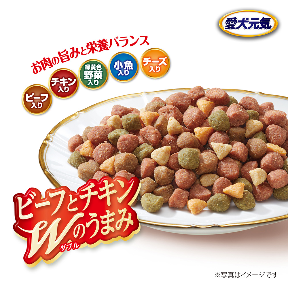 愛犬元気 パックン 7歳以上 ビーフ・ささみ・野菜・小魚 2.5kg