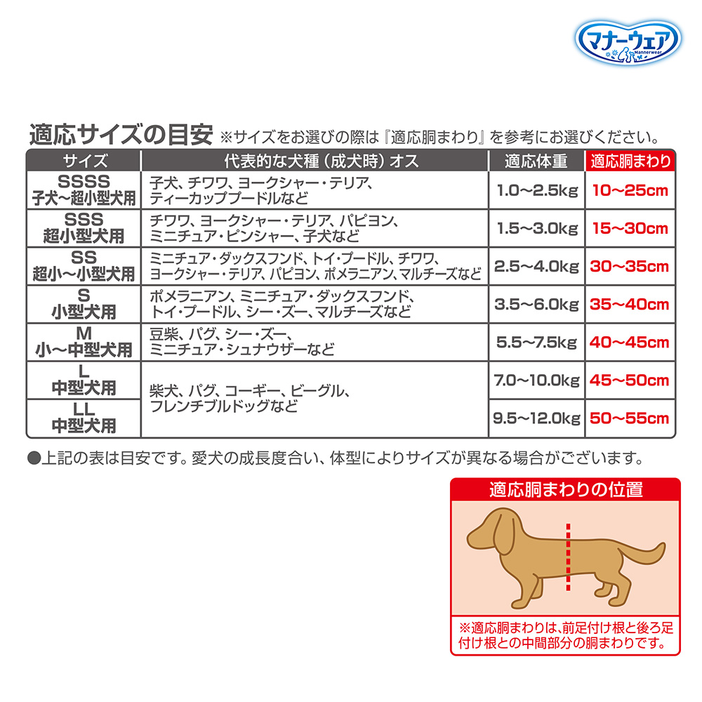 マナーウェア 男の子用 Lサイズ 4種のデザインパック 4枚 | ペット用品
