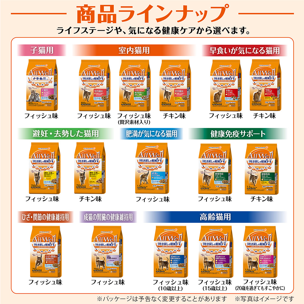 AllWell 10種の自然素材 室内猫用 チキン味 2.0kg | キャットフード
