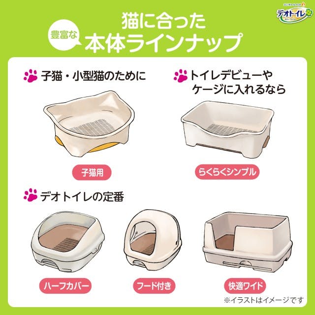 猫に合った豊富な本体ラインナップ
