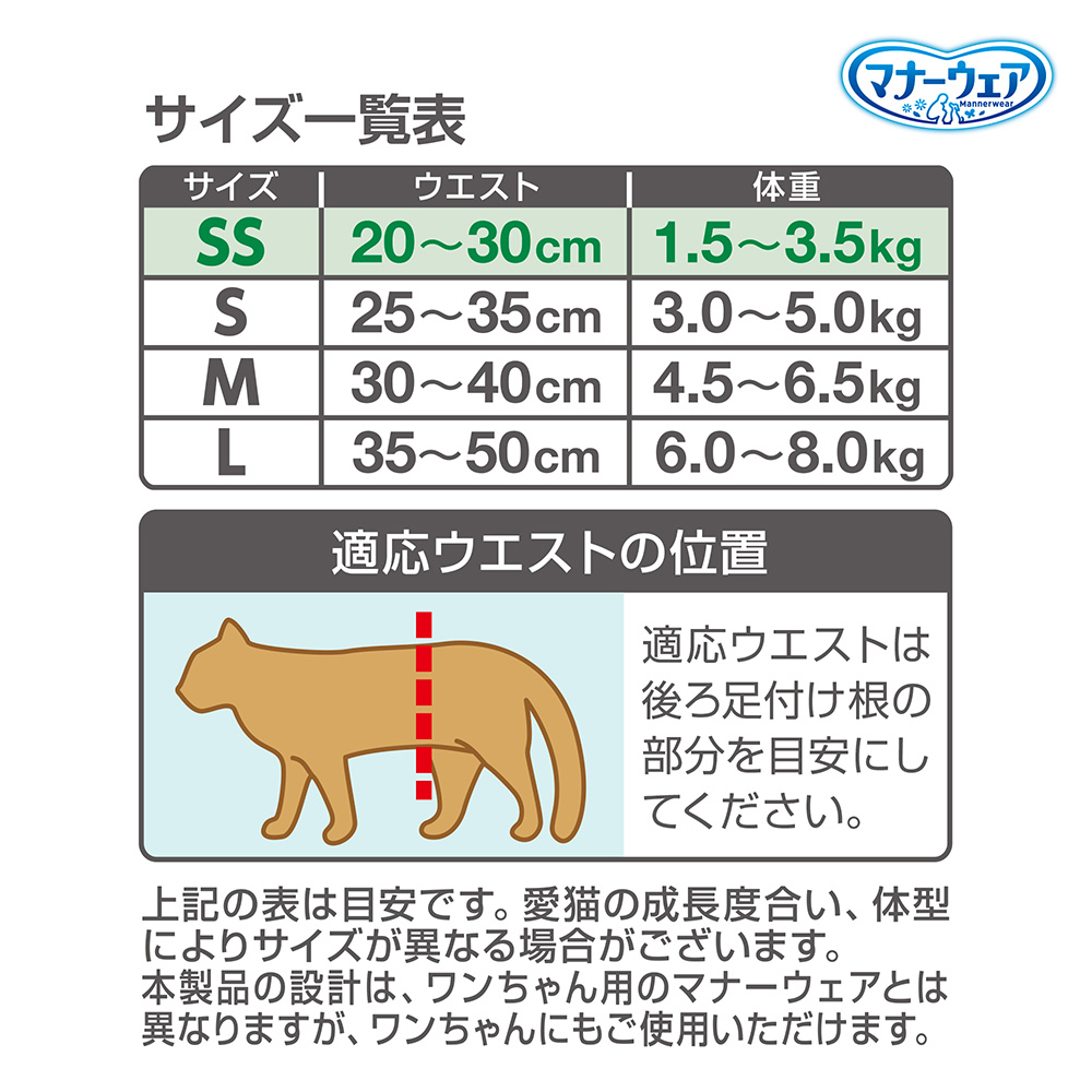 マナーウェア ねこ用 Sサイズ 16枚 | 猫砂・猫トイレ 通販