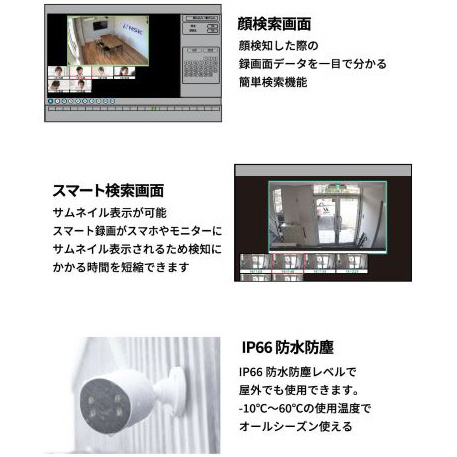 カメラ各種　全4台 最新ハイスペック 500万画素XPoE 4ch録画機・カメラ 4台セット！ LAN