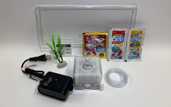 Pet's One はじめての金魚 メダカセット ホワイト Sサイズ