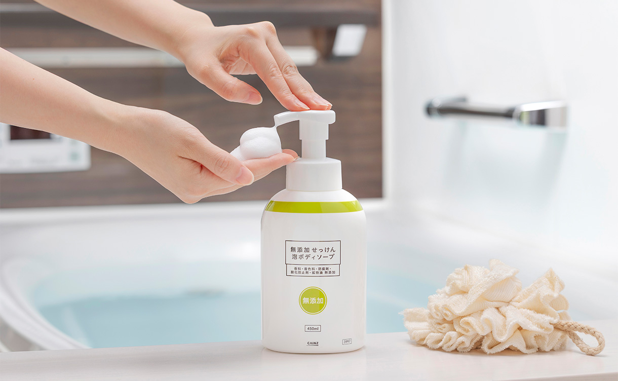 カインズ 無添加 せっけん泡ボディソープ 本体 450ml | ボディソープ
