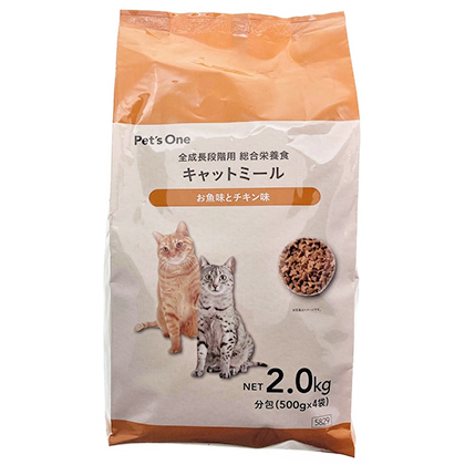 Pet'sOne キャットミールお魚味とチキン味2Kg | ペット用品（猫