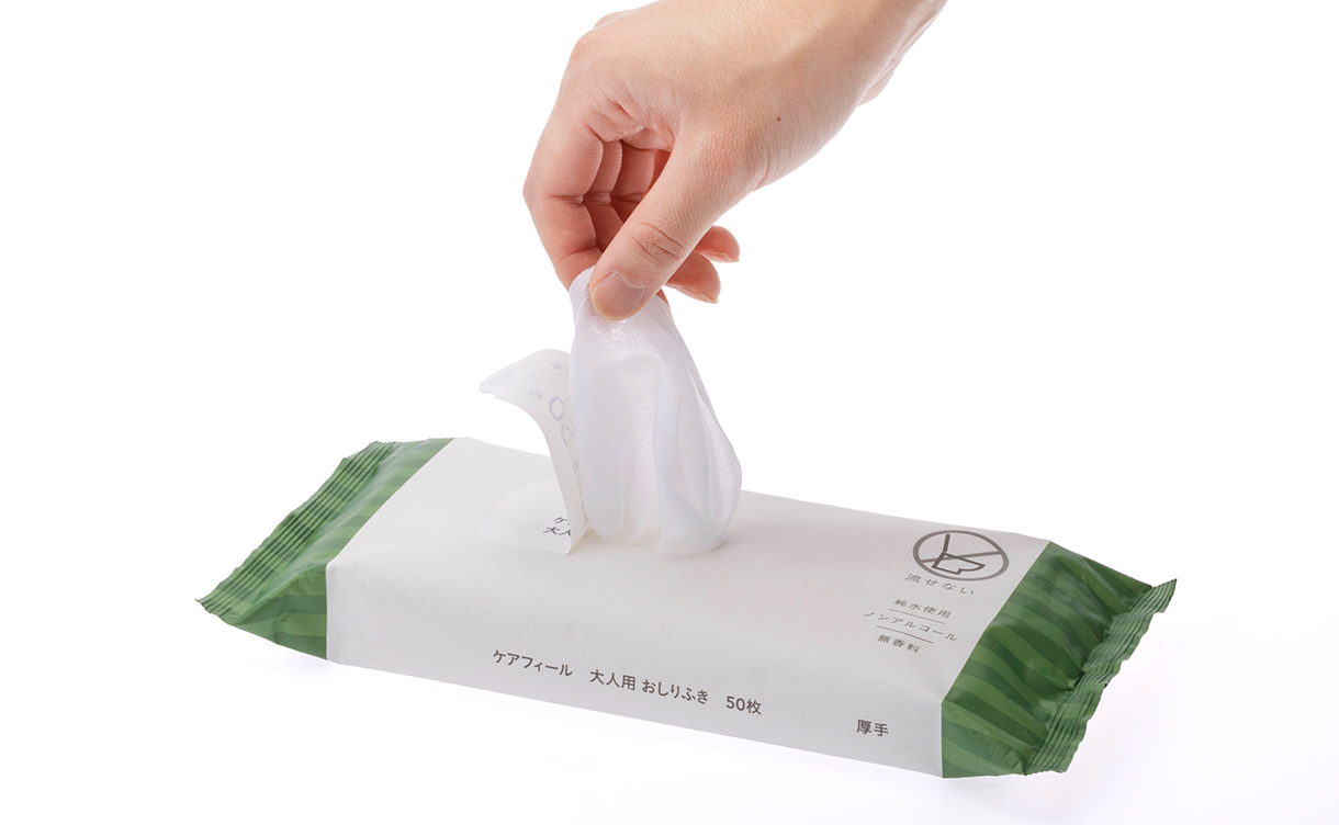 ケアフィール 大人用おしりふき 50枚×3個パック | 体拭き 通販