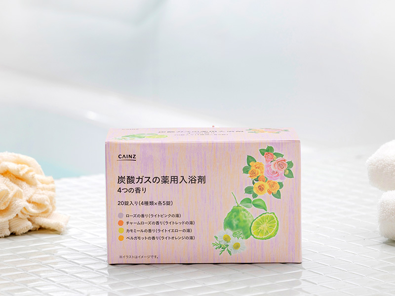 入浴剤　150セット カインズ 炭酸ガスの薬用入浴剤 4つの香り(ローズ・ハーブ) 40g×20錠(4