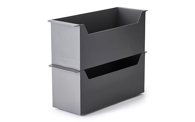 積み重ねできる出し入れしやすい コロ付きランドリー用BOX