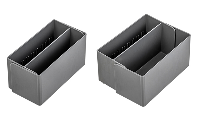 組み合わせて使える 仕切り付き可動式収納BOX ホワイト | ランドリー