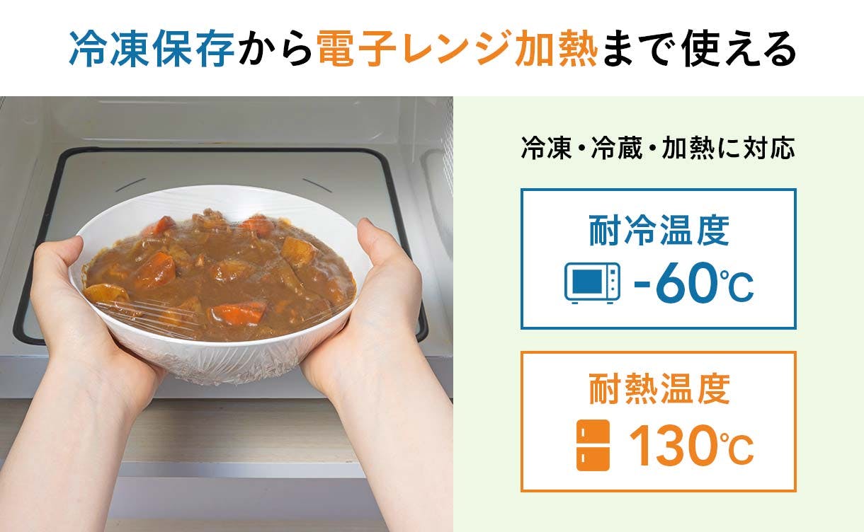 冷凍保存から電子レンジ加熱まで使える