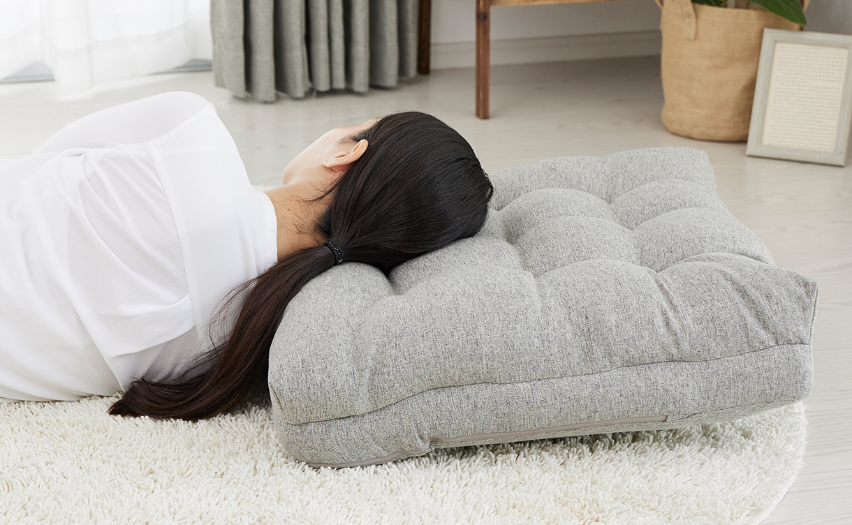 カインズ　 F-Lepoco グレー カバーが洗える背もたれイス F-Lepoco グレー | 座椅子・座椅子