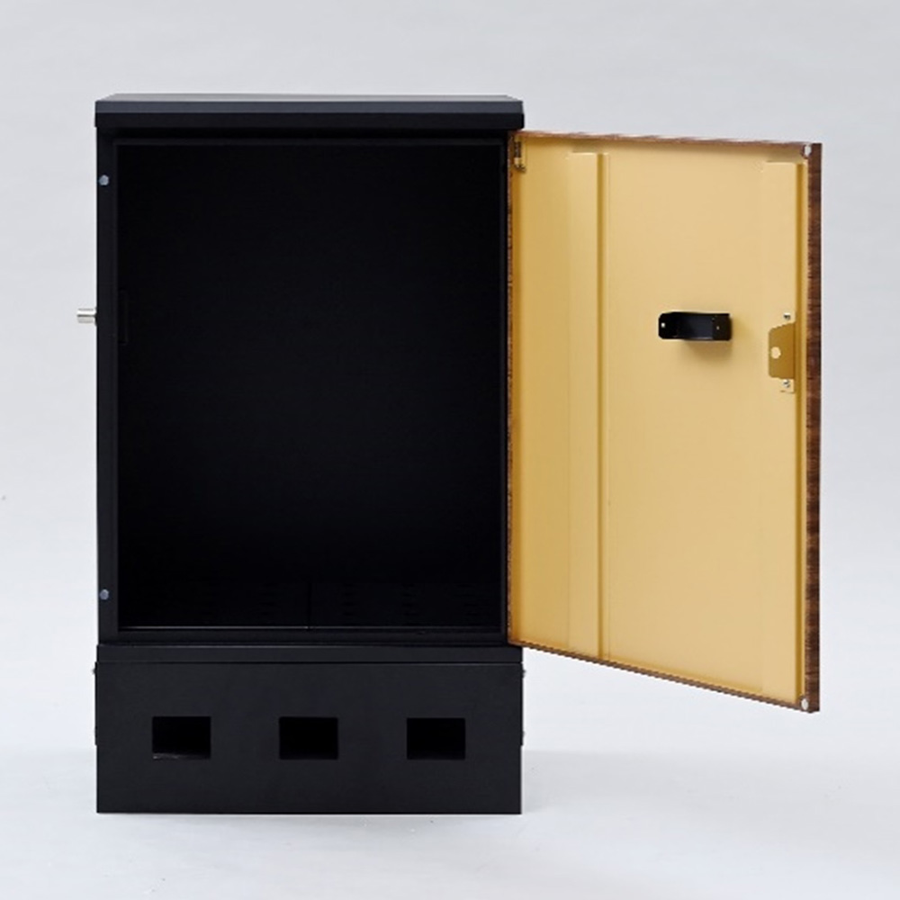 宅配ボックス 1段 木目調/ブラック EPB-1(WD/BK) 幅47cm 高さ74.5cm