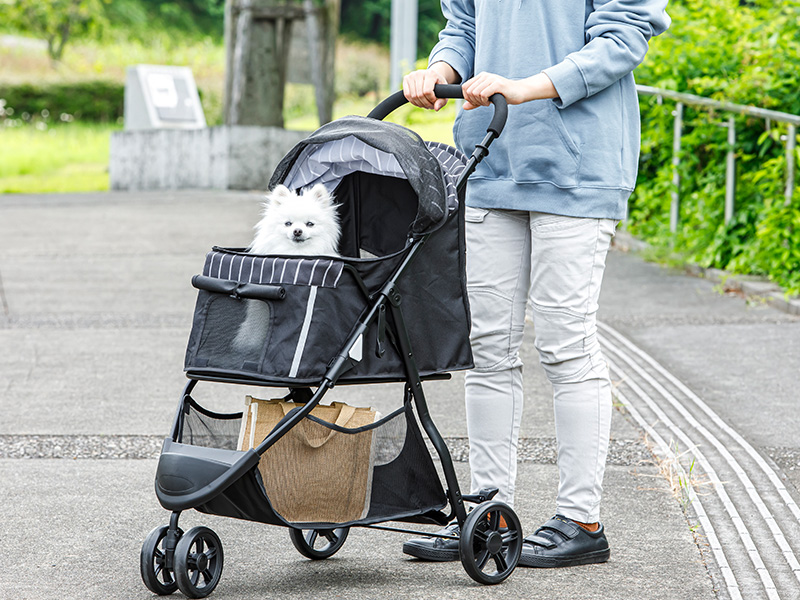 ストライプデザイン ペットカート ペット用カート3輪ストライプ | ペット用品（犬） 通販