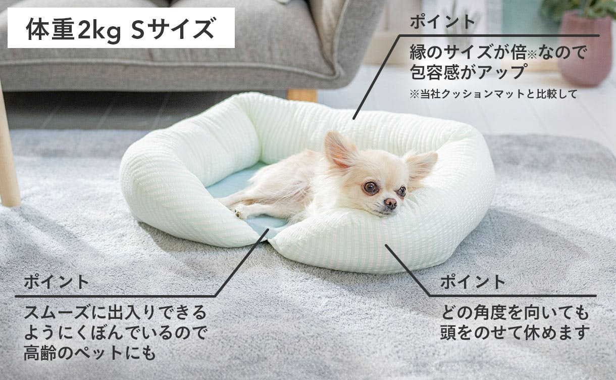 もっとひんやり縁付きスクエアマット ポイント
