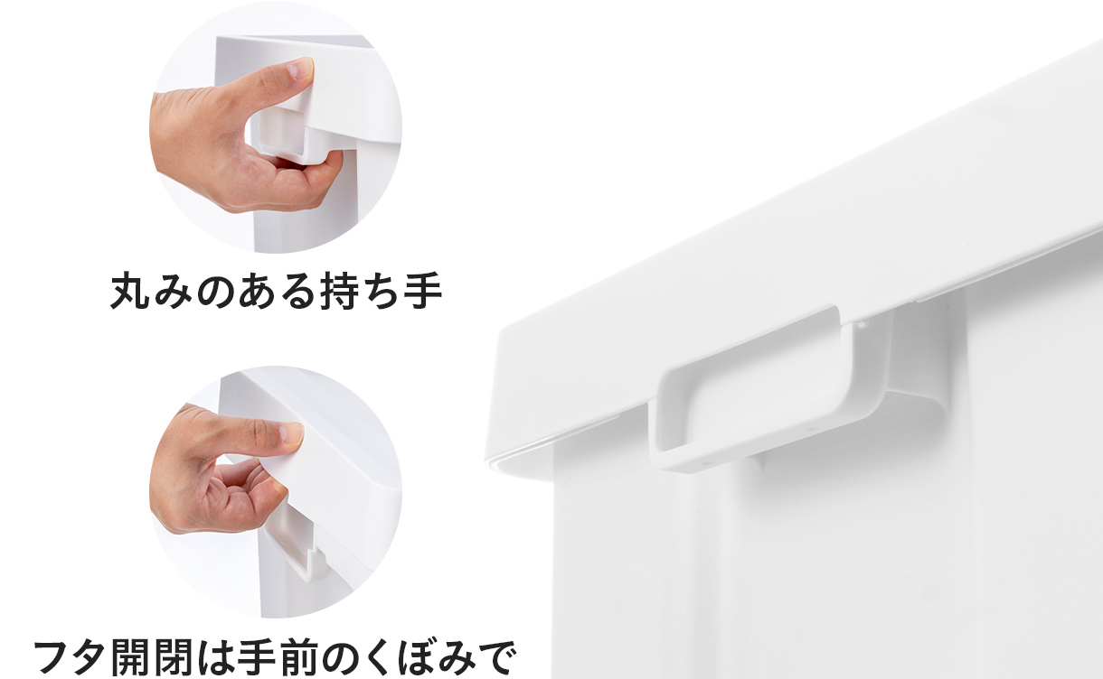 整理しやすいハードボックス Skitto 浅型 ホワイト | 作業工具
