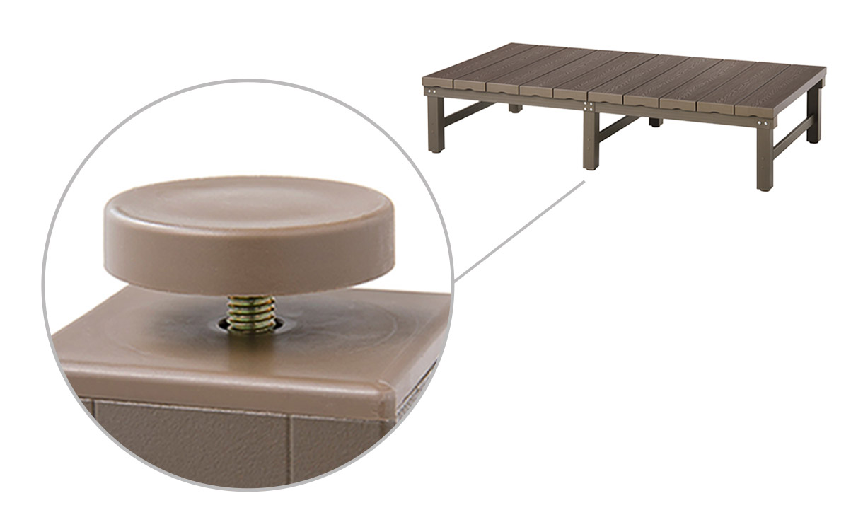 人工木アルミDXデッキ T型 1890 ブラウン 180×90cm(販売終了