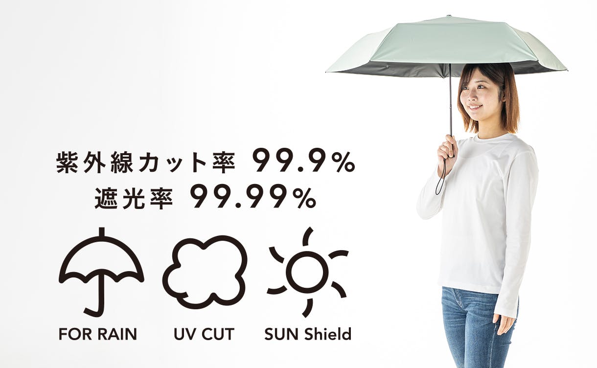 UVカット率 99.9%・遮光率 99.99%