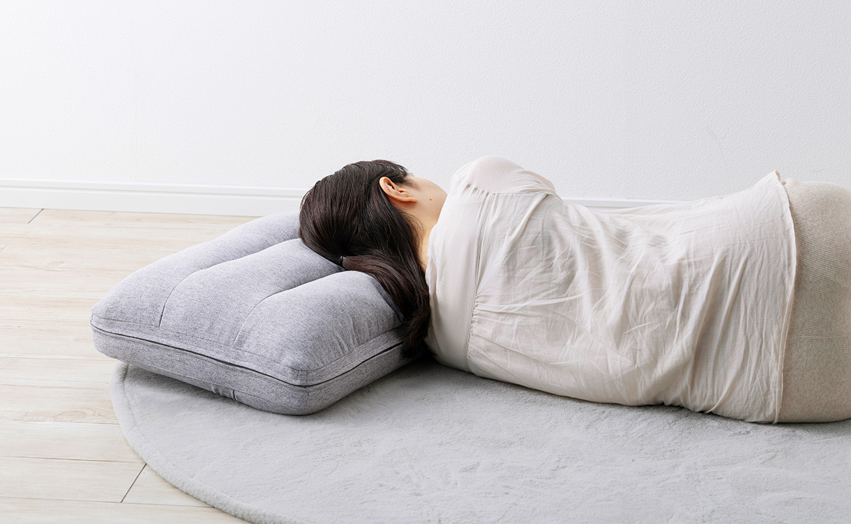 持ち手付カバー洗える背もたれイス Lepoco グレー 幅58cm 奥行36