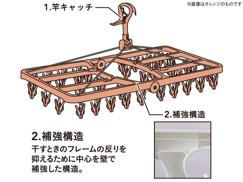 ワイヤー角型ハンガー 40ピンチ | 洗濯物ハンガー 通販