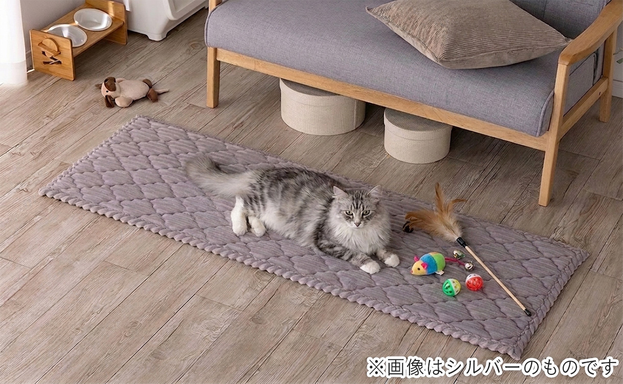 洗えるクッションミニラグ 幅50cm 奥行150cm モカ | ラグ・カーペット