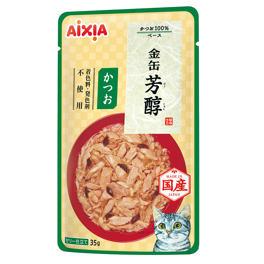 アイシア　金缶　芳醇　3種　35g 157袋 金缶 芳醇 かつお 35g | キャットフード 通販 | ホームセンターのカインズ