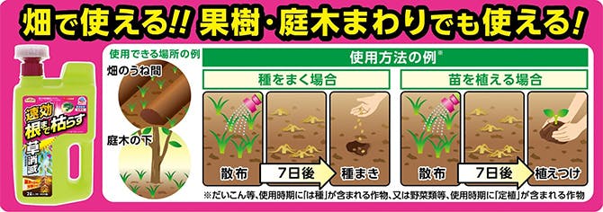 畑で使える!果樹・庭木まわりでも使える!
