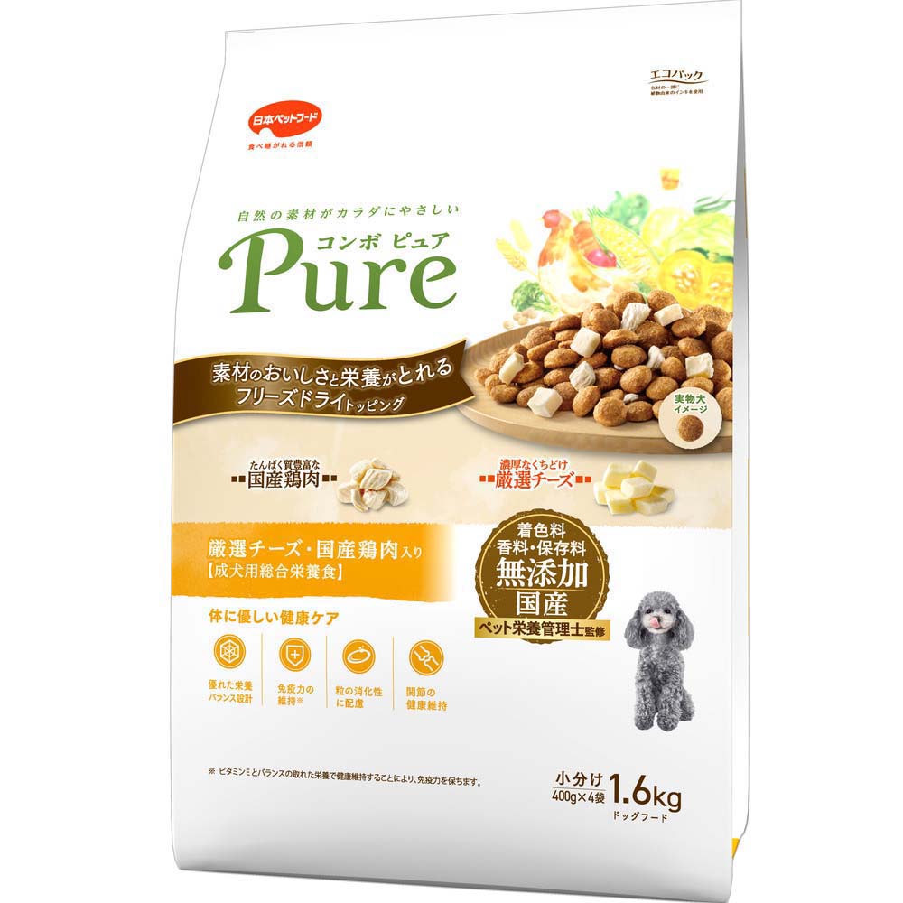コンボピュアドッグ チーズ・鶏肉入り 1.6Kg | ドッグフード 通販