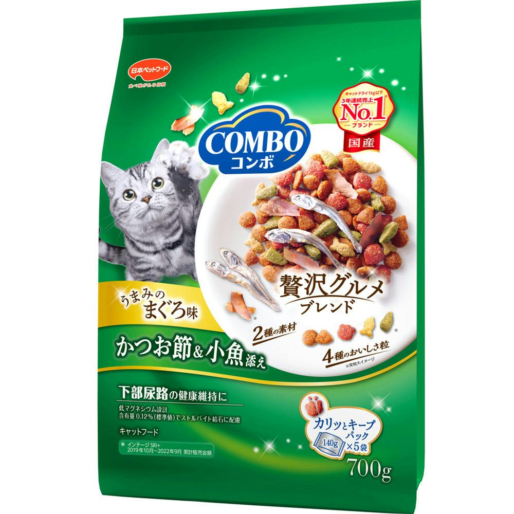 まぐろ味にかつお節とカルシウム豊富な小魚添え。