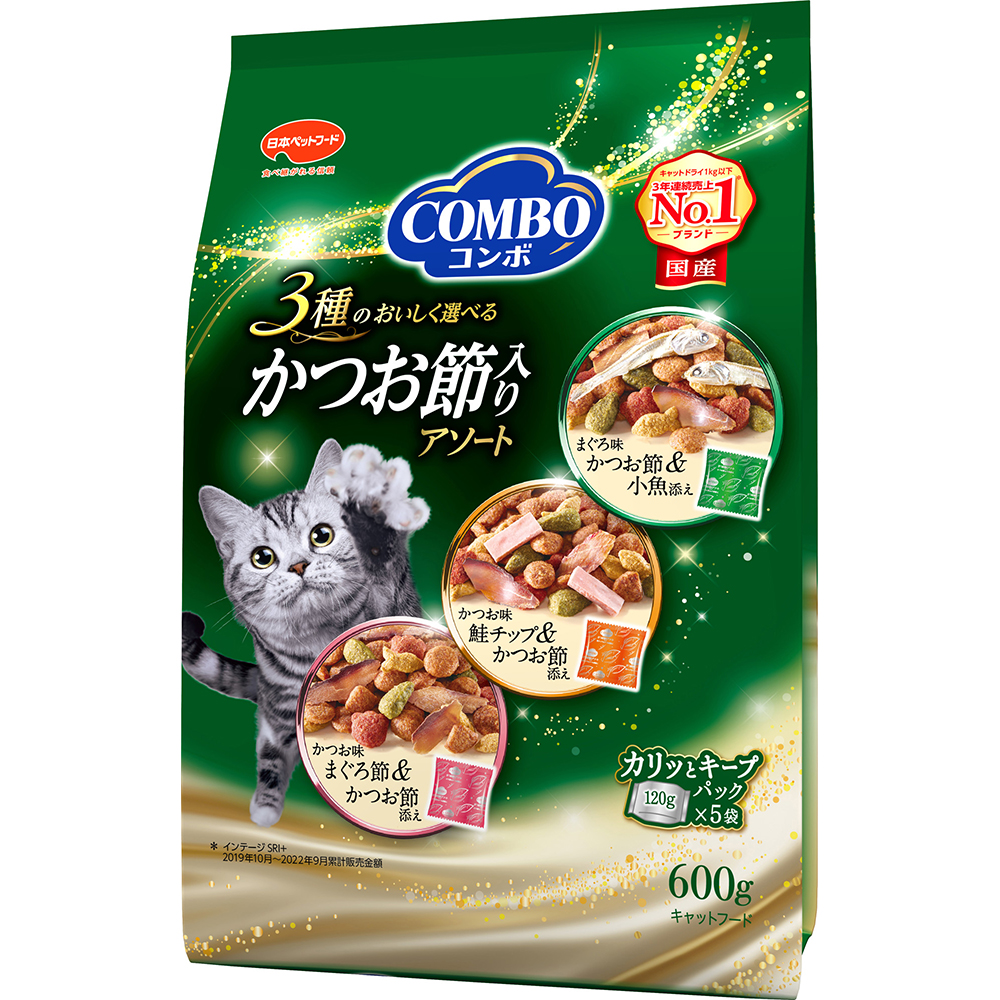コンボキャット かつお節入りアソート 600g | キャットフード 通販