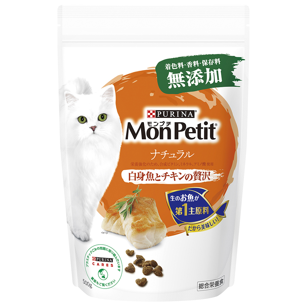 モンプチバッグ ドライ ナチュラル 白身魚とチキンの贅沢 500g(販売