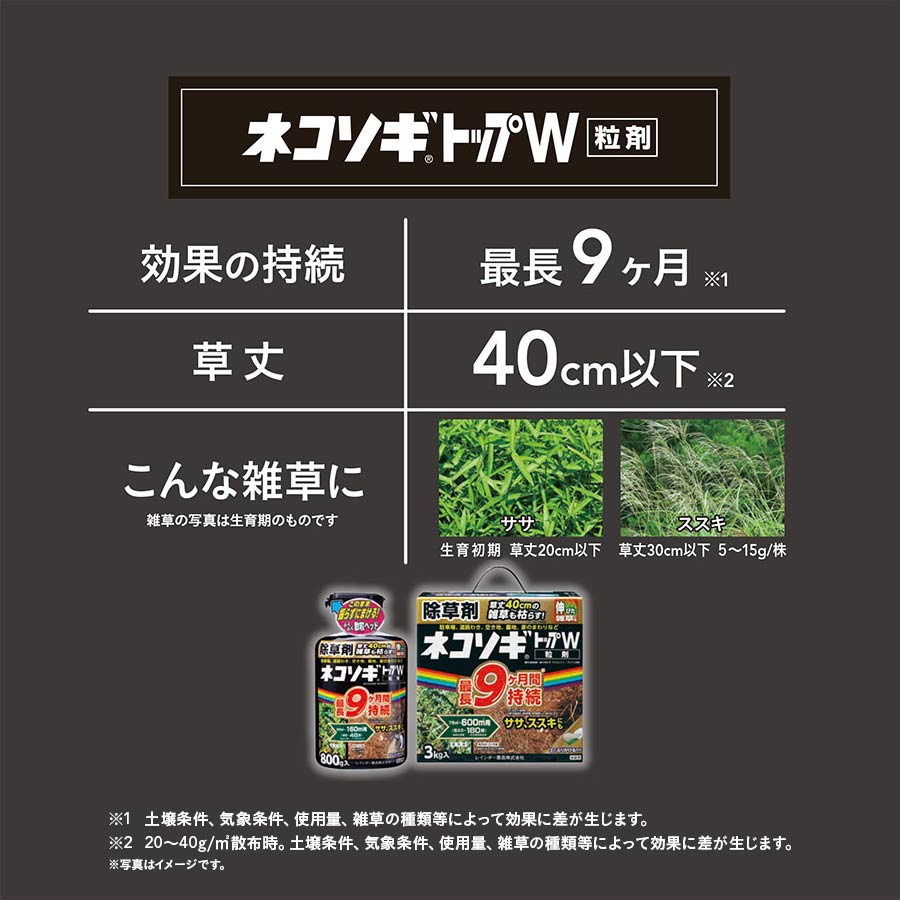 送料無料】レインボー薬品 ネコソギトップW 粒剤 3kg | 園芸用品