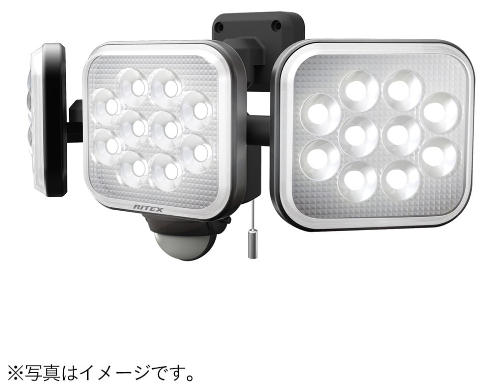 RITEX フリーアーム式LEDセンサーライト12W 3灯 LED-AC3036 約3000