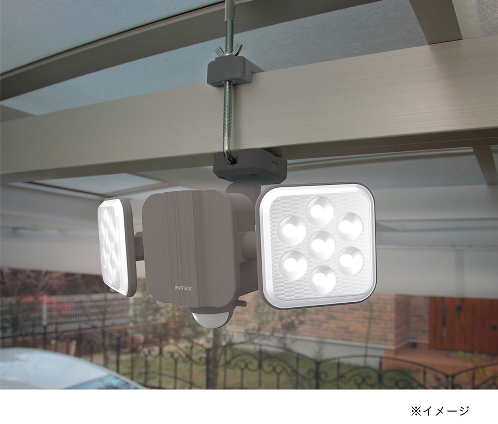 RITEX フリーアーム式 LEDハイブリットソーラーライト 6.5W 2灯 S