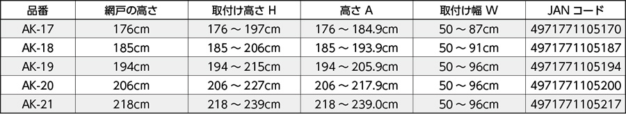 サイズ表