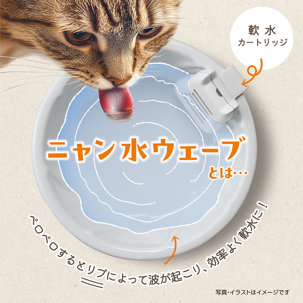 ピュアクリスタル 超ニャン水ボウル ホワイト | ペット用品（犬） 通販