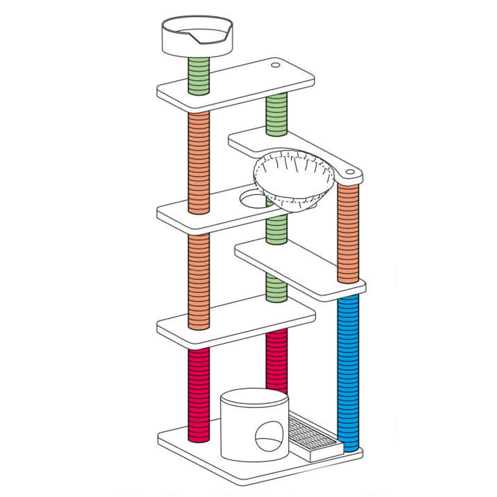 キャットインテリアタワー デラックス T31 | ペット用品（猫