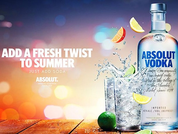 象徴的なAbsolut Vodkaのボトル