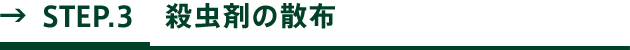 STEP.3 殺虫剤の散布・防虫ネットを張る