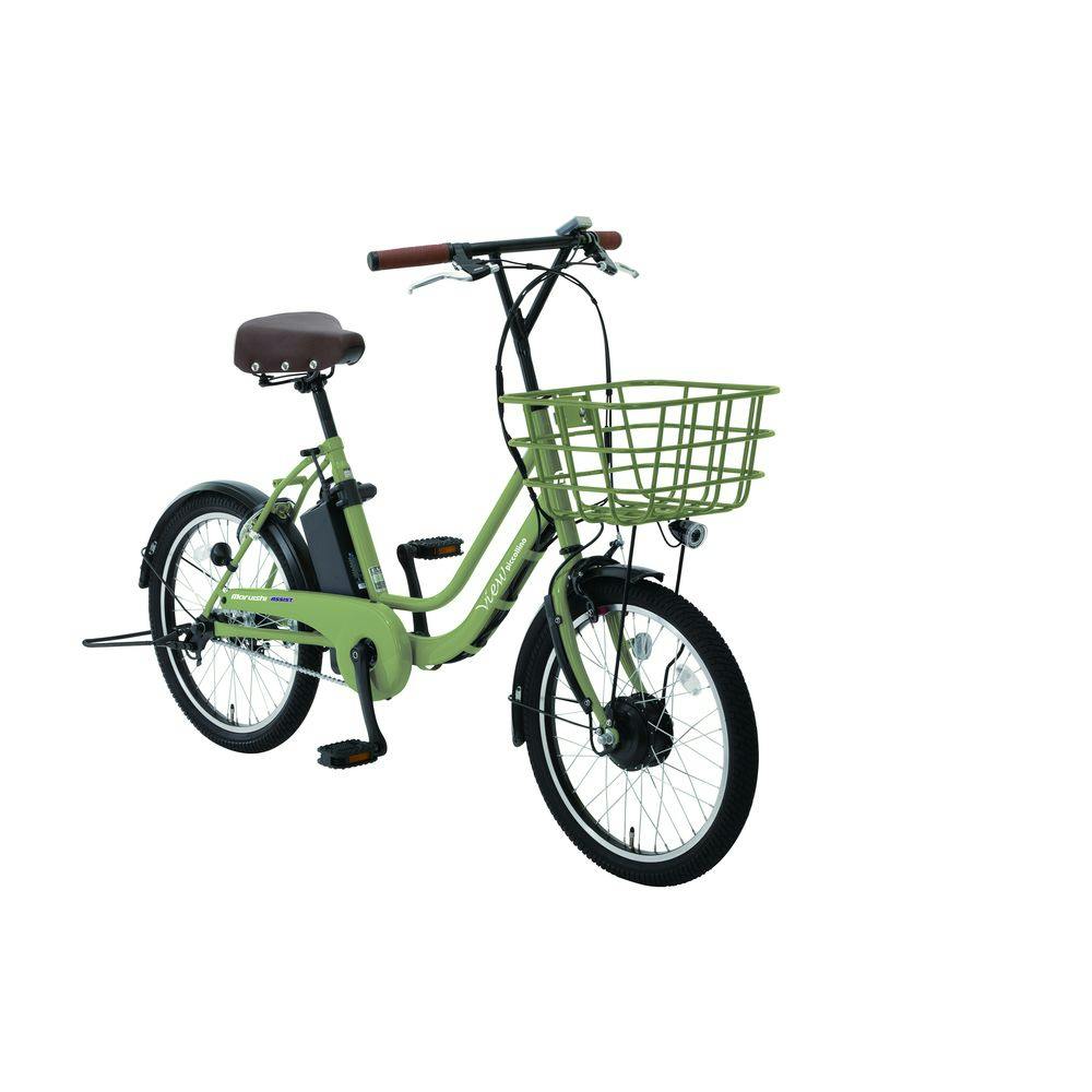【自転車】《丸石サイクル》 電動アシスト自転車 ビューピッコリーノ マットライトオリーブ